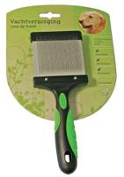 Hondenborstel flexibele slicker 2-zijdig L Vachtverzorging Gebr. de Boon - Gebr de boon - thumbnail