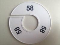 Maatring 11 cm wit/zwart 58 - thumbnail