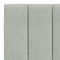 Bed met matras fluweel lichtgrijs 160x200 cm - thumbnail