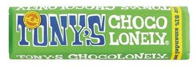 Chocolade tony chocolonely amandel zeezt reep 47gr Chocolade tony chocolonely amandel zeezt reep 47gr