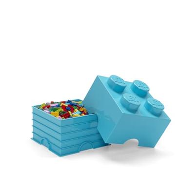 Room Copenhagen LEGO Storage Brick 4 Azuurblauw opbergdoos - thumbnail