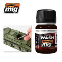 MIG Dark Brown Wash for green vehicles 35ml - thumbnail