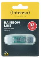 USB stick INTENSO Rainbow Line 32 GB Transparant 32 GB USB stick - thumbnail