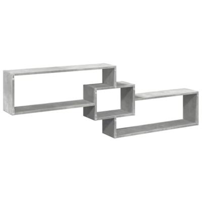 Wandkast 158x18x53 cm bewerkt hout betongrijs