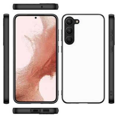 Back Cover Hoesje voor de Samsung Galaxy S23 Plus Zwart | Wit Back Cover Hoesje voor de Samsung Galaxy S23 Plus Zwart | Wit