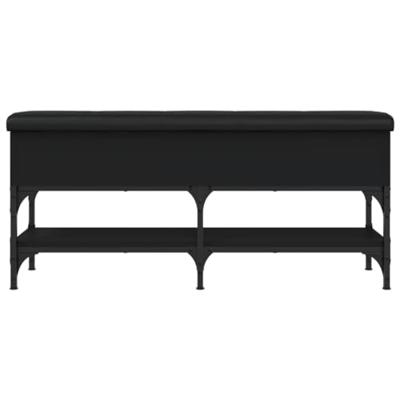 Schoenenbank 102x32x45 cm bewerkt hout zwart