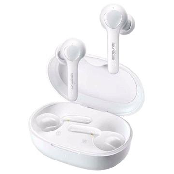 Draadloze oordopjes met 4 microfoons, cVc 8.0 ruisonderdrukking, grafiet driver voor helder geluid, USB C, 40 uur afspeeltijd, IPX7 waterdicht, wit