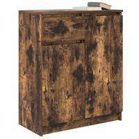 Dressoir met lade 71x35x84 cm spaanplaat gerookt eikenkleurig - thumbnail