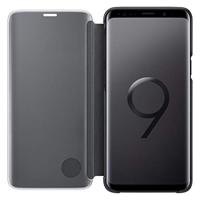 Clear View Standing Cover EF-ZG960 - Flip cover voor mobiele telefoon - zwart - voor Galaxy S9 - thumbnail