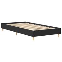 Bedframe zonder matras 75x190 cm spaanplaat zwart - thumbnail
