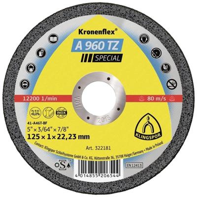 Klingspor A 960 TZ Special 322180 Doorslijpschijf recht 115 mm 25 stuk(s) RVS Klingspor A 960 TZ Special 322180 Doorslijpschijf recht 115 mm 25 stuk(s) RVS