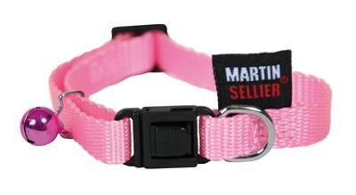 Martin kattenhalsband nylon uni roze