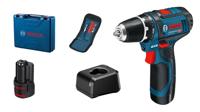 Bosch Professional GSR 12V-15 Accu schroefboormachine 12V 2.0Ah in koffer - 060186810G - thumbnail