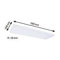 Paulmann 79925 P Atria Shine 22W 3000K 580x200mm ws Kst LED-plafondlamp LED LED 22 W Wit - thumbnail