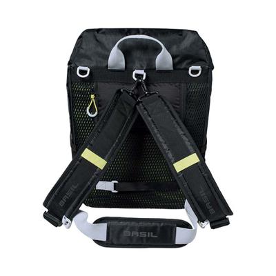 Basil miles daypack - sportieve fietstas - unisex - zwart/lime - thumbnail