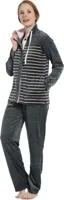 Grijs velours huispak dames Pastunette - thumbnail