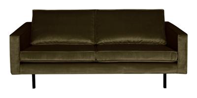 WOOOD Bank 2,5-zits 'Rodeo' Velvet, kleur Groen