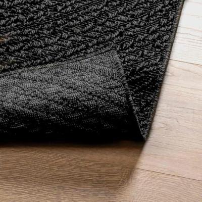 VidaXL Vloerkleed zizur binnen en buiten 120x170cm jute look antraciet