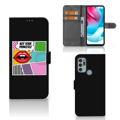 Motorola Moto G60s | Wallet Case | met Pasjes | Popart Princess