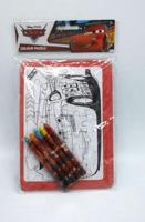 Van Der Doelen Cars puzzel - om zelf in te kleuren - 28 stukjes met kleurpotloden - thumbnail