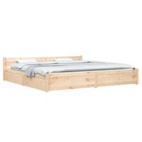 Bedframe met lades wit 180x200 cm Super King Size - thumbnail