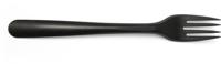 Conpax Folia vork, herbruikbaar, uit CPLA, 19 cm, zwart, pak van 50 stuks - thumbnail