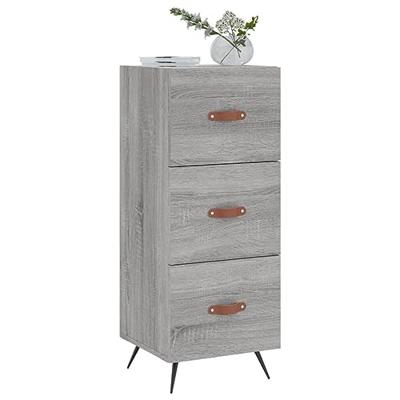 Dressoir 34,5x34x90 cm bewerkt hout grijs sonoma eikenkleurig