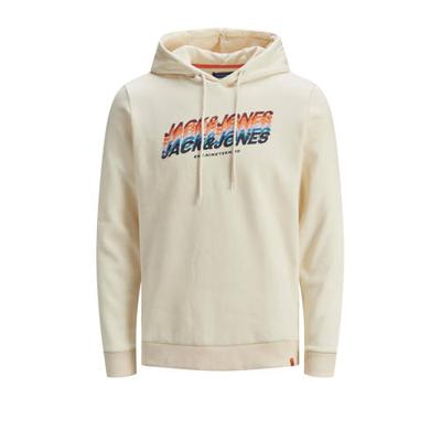 JACK & JONES ORIGINALS hoodie met logo ecru JACK & JONES ORIGINALS hoodie met logo ecru