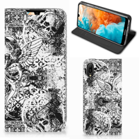 Mobiel BookCase Huawei Y6 2019 Skulls Angel - thumbnail