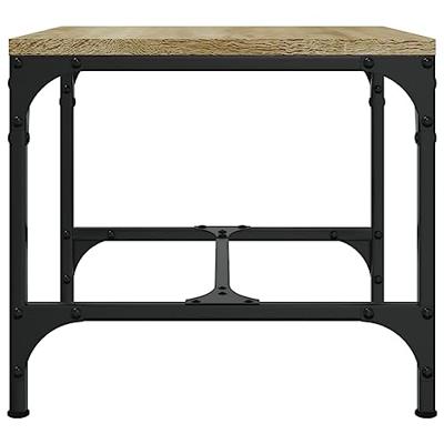 Bijzettafels 2 st 40x40x35 cm bewerkt hout sonoma eikenkleurig Bijzettafels 2 st 40x40x35 cm bewerkt hout sonoma eikenkleurig