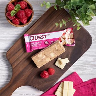 Quest Bar White Chocolate Raspberry (12 x 60 g) - thumbnail