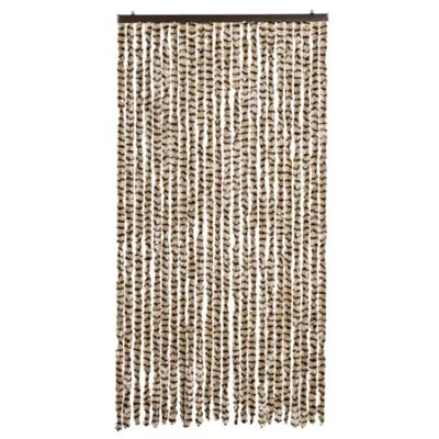 VidaXL Vliegengordijn 100x230 cm chenille beige en bruin