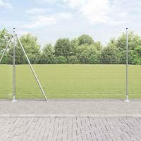 VidaXL Afrasteringspaal zilver 10 x 1,4 m (19 x 19 mm gaas) staal - thumbnail