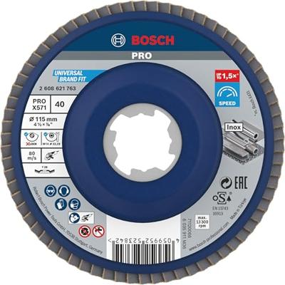 Bosch Accessoires X-LOCK Lamellenschijf schuin, kunststof Ø115mm, G 40, X571,
Best for Metal - 2608621763 Bosch Accessoires X-LOCK Lamellenschijf schuin, kunststof Ø115mm, G 40, X571,
Best for Metal - 2608621763