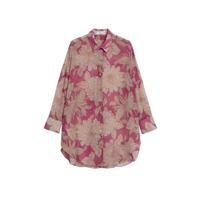 Mango gebloemde blouse pastelbruin/roze - thumbnail