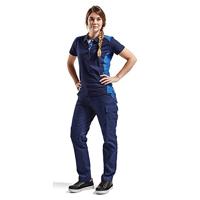 Blåkläder Dames poloshirt piqué 33901050 | Marineblauw/Korenblauw | Maat S - 7330509479377 - thumbnail