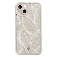 iPhone 14 beige case - Palmy leaves beige - thumbnail