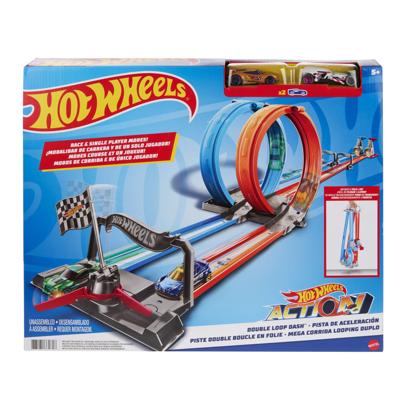 Hot Wheels Action dubbele looping speelset