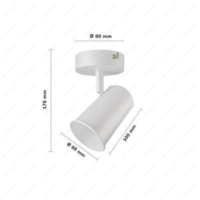 Riga - LED plafondlamp - 4 Watt 345 Lumen - 4000K Neutraal wit - Draaibaar en dimbaar - GU10 - Kantelbaar - Plafondspot - IP20 voor binnen - Wit Riga - LED plafondlamp - 4 Watt 345 Lumen - 4000K Neutraal wit - Draaibaar en dimbaar - GU10 - Kantelbaar - Plafondspot - IP20 voor binnen - Wit