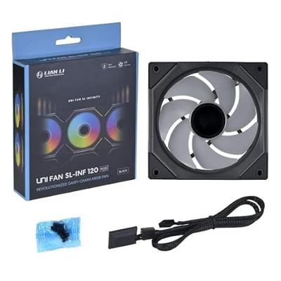 Lian Li Lian Li UNI FAN SL-INF - 120mm, schwarz PC-ventilator Zwart (l x b x h) 200 cm x 120 mm x 122 mm