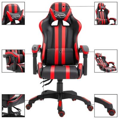 Gamestoel kunstleer rood - thumbnail