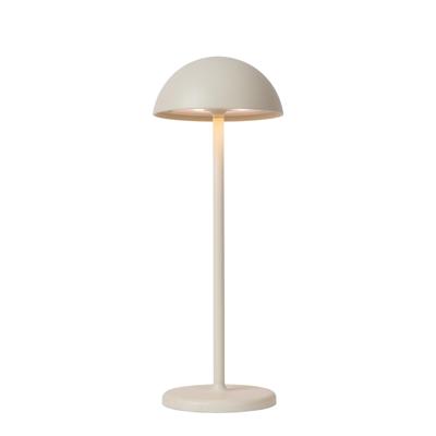 Lucide JOY - Oplaadbare Tafellamp Binnen/Buiten - Accu/Batterij - Ø 12 cm - LED Dimb. - 1x1,5W 3000K - IP54 - Wit