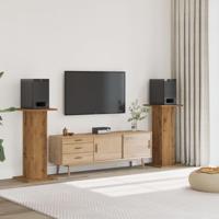 Speakerstandaards 2 st 30x30x95 cm hout artisanaal eikenkleurig - thumbnail