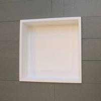 Luca Sanitair Inbouwnis 44.5X29.5X8 cm - Solid Surface Mat Wit - thumbnail