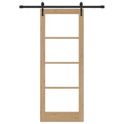 Schuifdeur ORKDAL Bruin 78 x 202 cm Hout en metaal