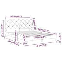 Bedframe zonder matras 140x200 cm fluweel donkergroen - thumbnail