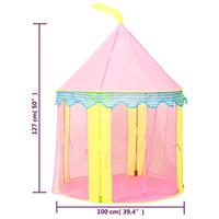 VidaXL Kinderspeeltent met 250 ballen 100x100x127 cm roze - thumbnail