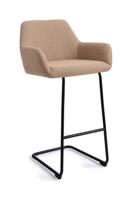 Jesper Home Barkruk 'Hiroo' Arch Black, kleur Whisper Wheat (zithoogte 76cm) - thumbnail