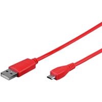 Goobay USB 2.0 Aansluitkabel [1x USB-A 2.0 stekker - 1x Micro-USB 2.0 B stekker] 0.95 m Rood - thumbnail
