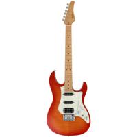 FGN Guitars J-Standard Odyssey FM Fire Burst elektrische gitaar met gigbag - thumbnail
